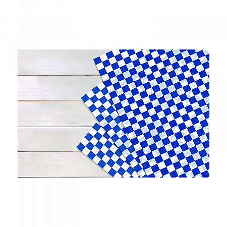 Grease-Resistant Food Wrap, 12 x 12, Blue Check, 5,000/Carton (WG01014)
