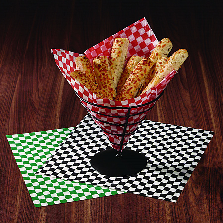Grease-Resistant Food Wrap, 12 x 12, Red Check, 5,000/Carton (WG01008)