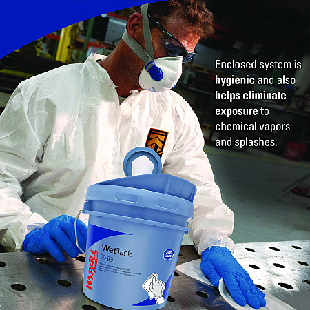 WetTask Customizable Wet Wiping System, 3.5 gal, Blue, 2/Carton (09361)