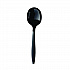 Mediumweight Polypropylene Cutlery, Soup Spoon, Plastic, Black, 1,000/Carton (SOUPBLMW)