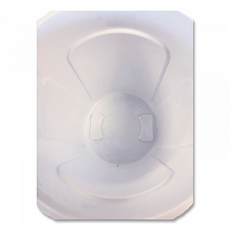 Vented Round Brute Container, 10 gal, Plastic, White (2610WHI)