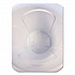 Vented Round Brute Container, 10 gal, Plastic, White (2610WHI)