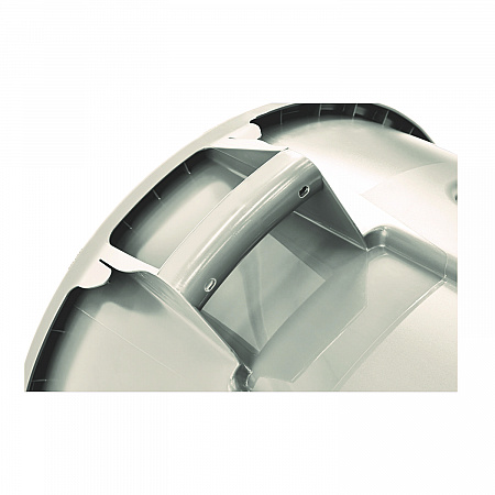 Vented Round Brute Container, 32 gal, Plastic, White (2632WHI)