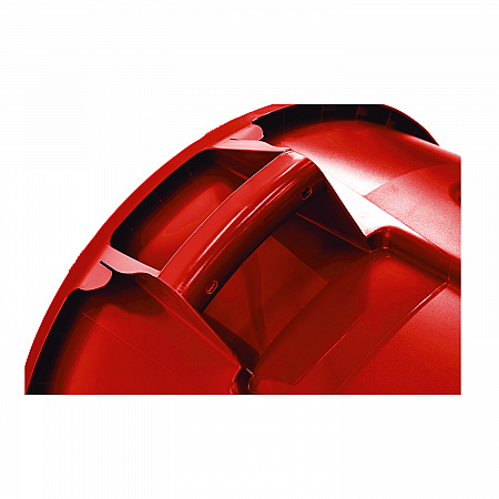 Vented Round Brute Container, 32 gal, Plastic, Red (2632RED)
