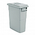 Slim Jim Confidential Document Waste Receptacle with Lid, 23 gal, Light Gray (9W15LGY)