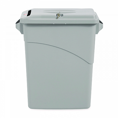 Slim Jim Confidential Document Waste Receptacle with Lid, 23 gal, Light Gray (9W15LGY)