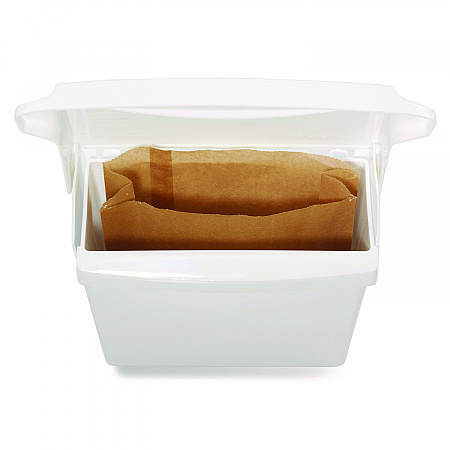 Sanitary Napkin Receptacle with Rigid Liner, Plastic, White (614000)