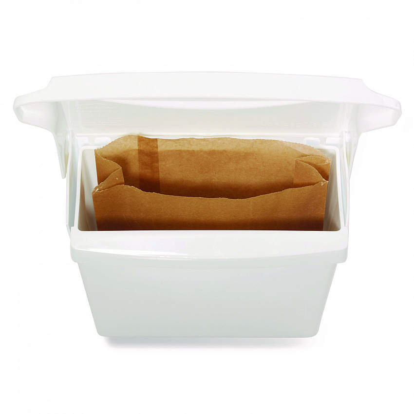 Sanitary Napkin Receptacle with Rigid Liner, Plastic, White (614000)