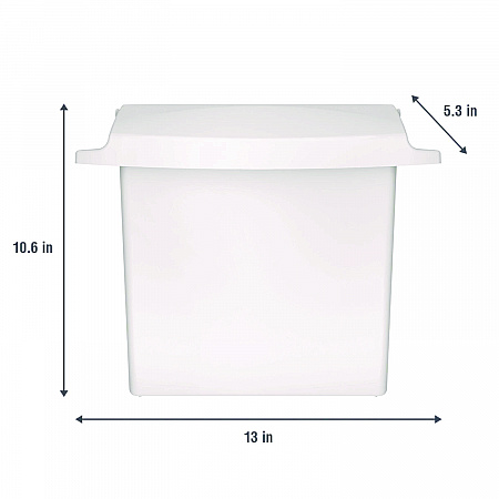 Sanitary Napkin Receptacle with Rigid Liner, Plastic, White (614000)