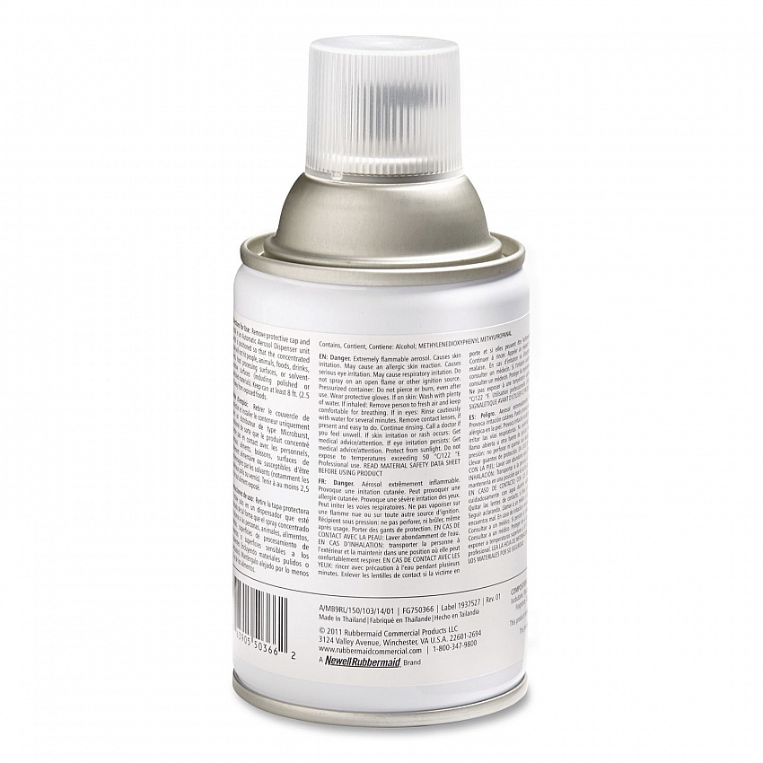 TC Microburst 9000 Air Freshener Refill, Linen Fresh, 5.3 oz Aerosol Spray, 4/Carton (4012441)