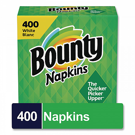 Quilted Napkins, 1-Ply, 12.1 x 12, White, 400/Pack, 4 Packs/Carton (19096)