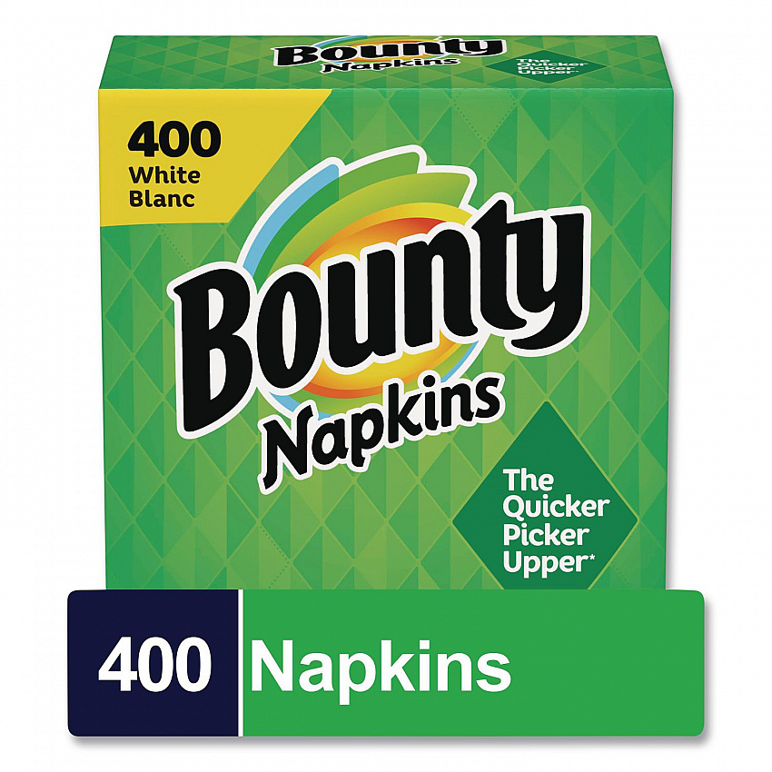 Quilted Napkins, 1-Ply, 12.1 x 12, White, 400/Pack, 4 Packs/Carton (19096)