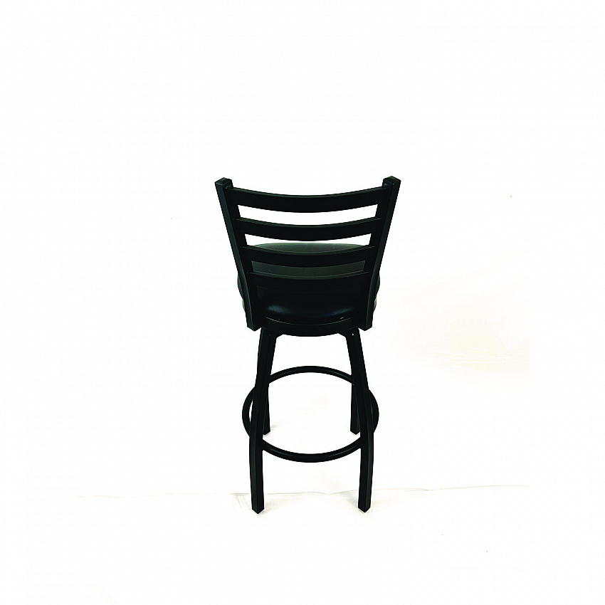 Boggs Series Barstool, Supports Up to 300 lb, 30.5" Seat Height, Black Seat, Black Back, Black Base (BBBVSBLK)