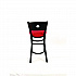 Circle Series Barstool, Supports Up to 300 lb, 28.5
