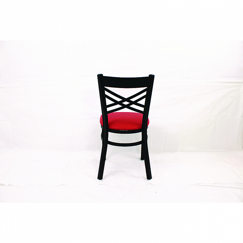 X Series Chair, Supports Up to 300 lb, 18" Seat Height, Red Seat, Black Back, Black Base (XCHBVSRED)