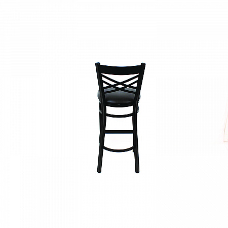 X Series Barstool, Supports Up to 300 lb, 29.5" Seat Height, Black Seat, Black Back, Black Base (XBSBVSBLK)