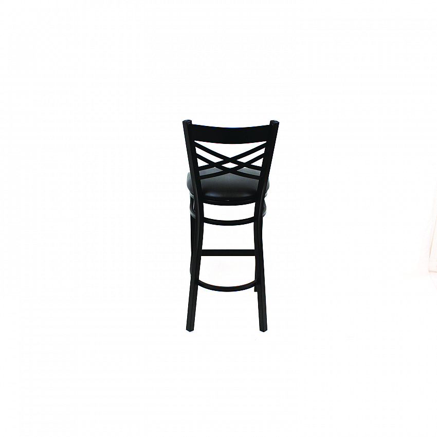 X Series Barstool, Supports Up to 300 lb, 29.5" Seat Height, Black Seat, Black Back, Black Base (XBSBVSBLK)