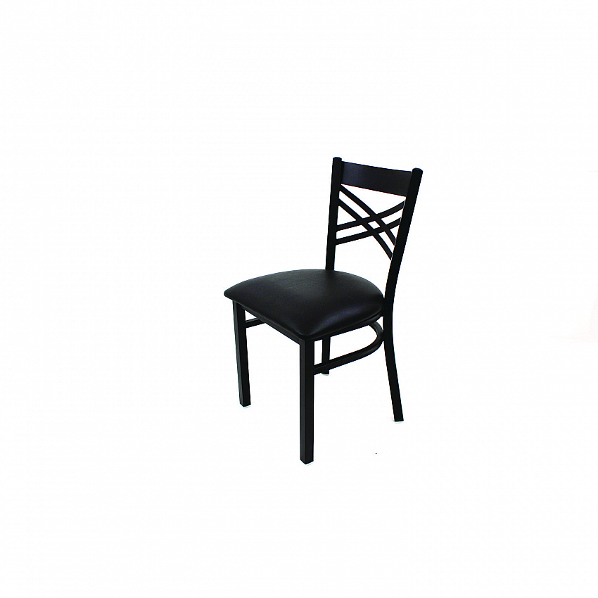 X Series Chair, Supports Up to 300 lb, 18" Seat Height, Black Seat, Black Back, Black Base (XCHBVSBLK)