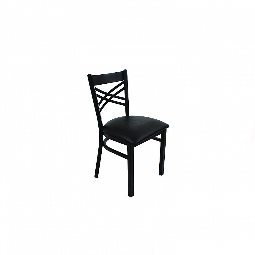 X Series Chair, Supports Up to 300 lb, 18" Seat Height, Black Seat, Black Back, Black Base (XCHBVSBLK)