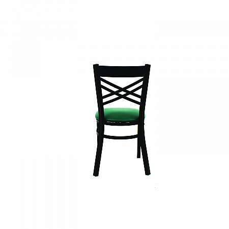 X Series Chair, Supports Up to 300 lb, 18" Seat Height, Green Seat, Black Back, Black Base (XCHBVSGRN)