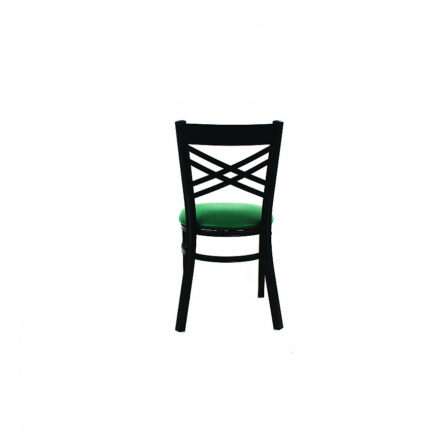 X Series Chair, Supports Up to 300 lb, 18" Seat Height, Green Seat, Black Back, Black Base (XCHBVSGRN)