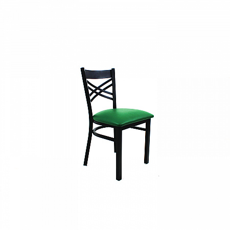 X Series Chair, Supports Up to 300 lb, 18" Seat Height, Green Seat, Black Back, Black Base (XCHBVSGRN)