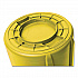 Vented Round Brute Container, 10 gal, Plastic, Yellow (FG261000YEL)