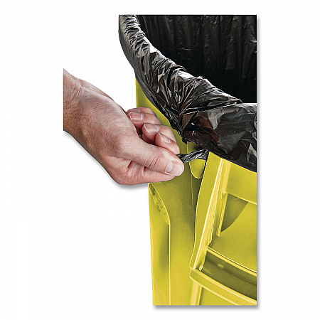 Vented Round Brute Container, 10 gal, Plastic, Yellow (FG261000YEL)
