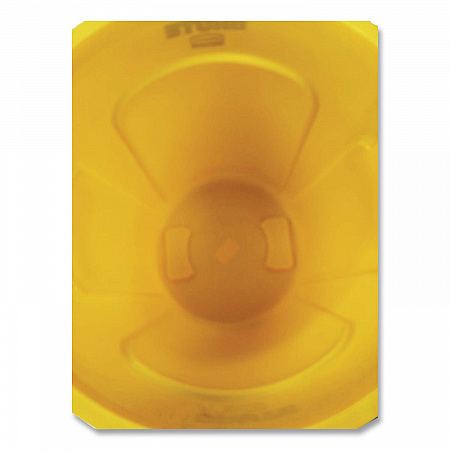 Vented Round Brute Container, 10 gal, Plastic, Yellow (FG261000YEL)