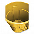 Vented Round Brute Container, 10 gal, Plastic, Yellow (FG261000YEL)