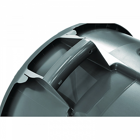 Vented Round Brute Container, 20 gal, Plastic, Gray (262000GRA)