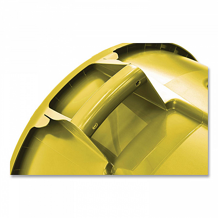 Vented Round Brute Container, 20 gal, Plastic, Yellow (2620YEL)