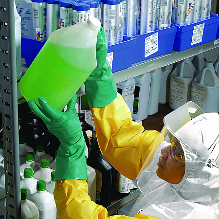 A70 Chemical Spray Protection Aprons, Polyethylene-Coated Fabric, One Size Fits Most, Yellow, 100/Carton (97790)