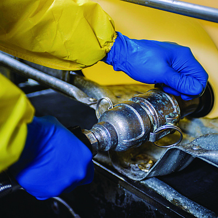 A70 Chemical Spray Protection Aprons, Polyethylene-Coated Fabric, One Size Fits Most, Yellow, 100/Carton (97790)