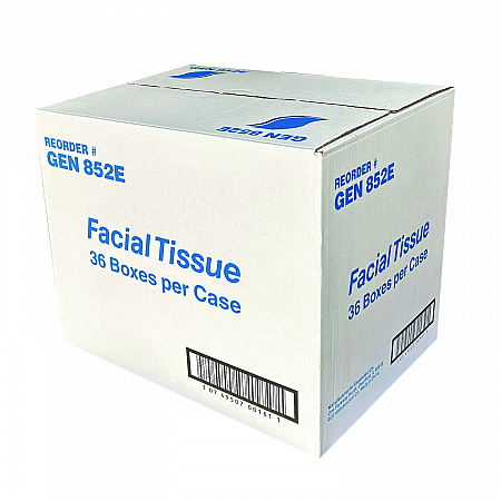 Facial Tissue Cube Box, 2-Ply, White, 85 Sheets/Box, 36 Boxes/Carton (852E)