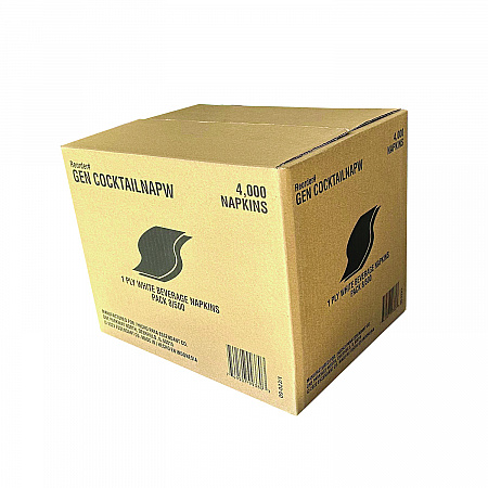 Cocktail Napkins, 1-Ply, 9 x 9, White, 500/Pack, 8 Packs/Carton (COCKTAILNAPW)