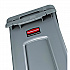Slim Jim Waste Container with Handles, 16 gal, Plastic, Light Gray (1971258)