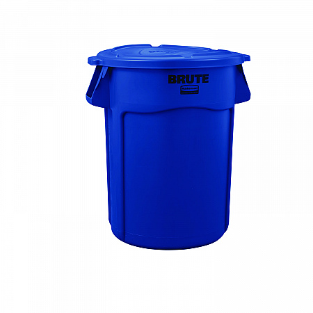 BRUTE Self-Draining Flat Top Lid for 55 gal Round Brute Containers, 26.75
