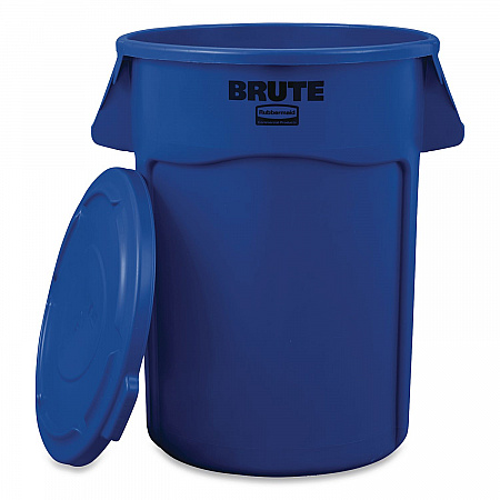 BRUTE Self-Draining Flat Top Lid for 55 gal Round Brute Containers, 26.75