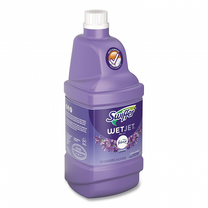 WetJet System Cleaning-Solution Refill, Lavender Scent, 1.25 L Bottle, 4/Carton (77811CT)