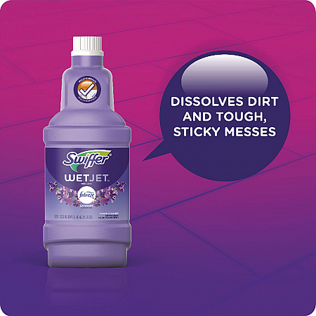 WetJet System Cleaning-Solution Refill, Lavender Scent, 1.25 L Bottle, 4/Carton (77811CT)