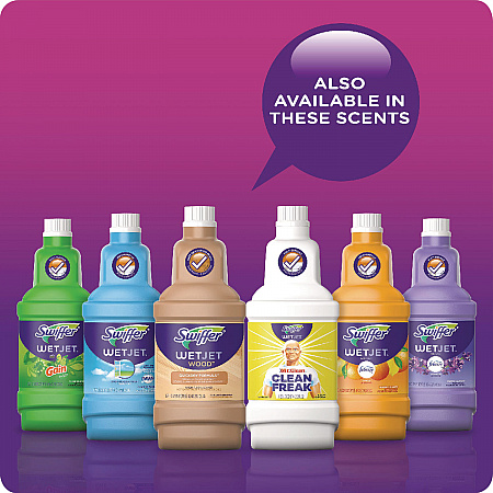 WetJet System Cleaning-Solution Refill, Lavender Scent, 1.25 L Bottle, 4/Carton (77811CT)