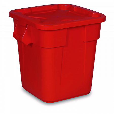 Square BRUTE Lid, 21.88w x 21.88d x 2.13h, Red, 6/Carton (FG352900RED)