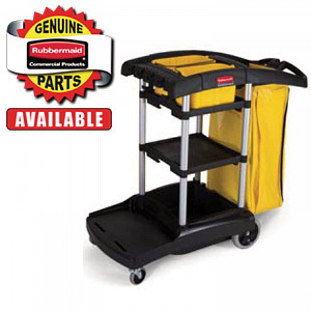 Handle for Janitorial Cleaning Cart, Plastic, Black (9T73L5)
