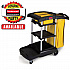 Handle for Janitorial Cleaning Cart, Plastic, Black (9T73L5)