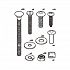 Hardware Kit for Rubbermaid Full Size Housekeeping Carts, Metal, Gray (6189L1)