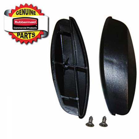 End Caps with Hardware, 18 x 1.5, Plastic, Black (1791803)