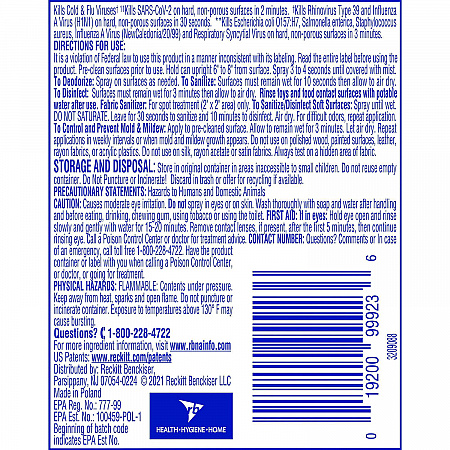 Disinfectant Spray To Go, Crisp Linen Scent, 1.5 oz Aerosol Spray, 12/Carton (99923CT)