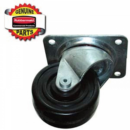 4-Inch Swivel Plate Caster with Hardware, Black (FG1025L40000)