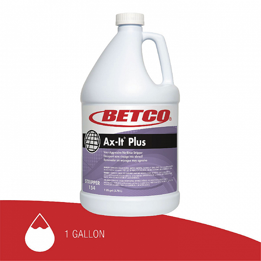 Ax-it Plus Floor Stripper, 1 gal Bottle, 4/Carton (1540400)